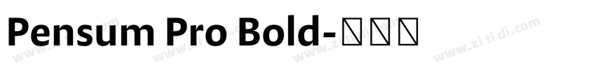 Pensum Pro Bold字体转换